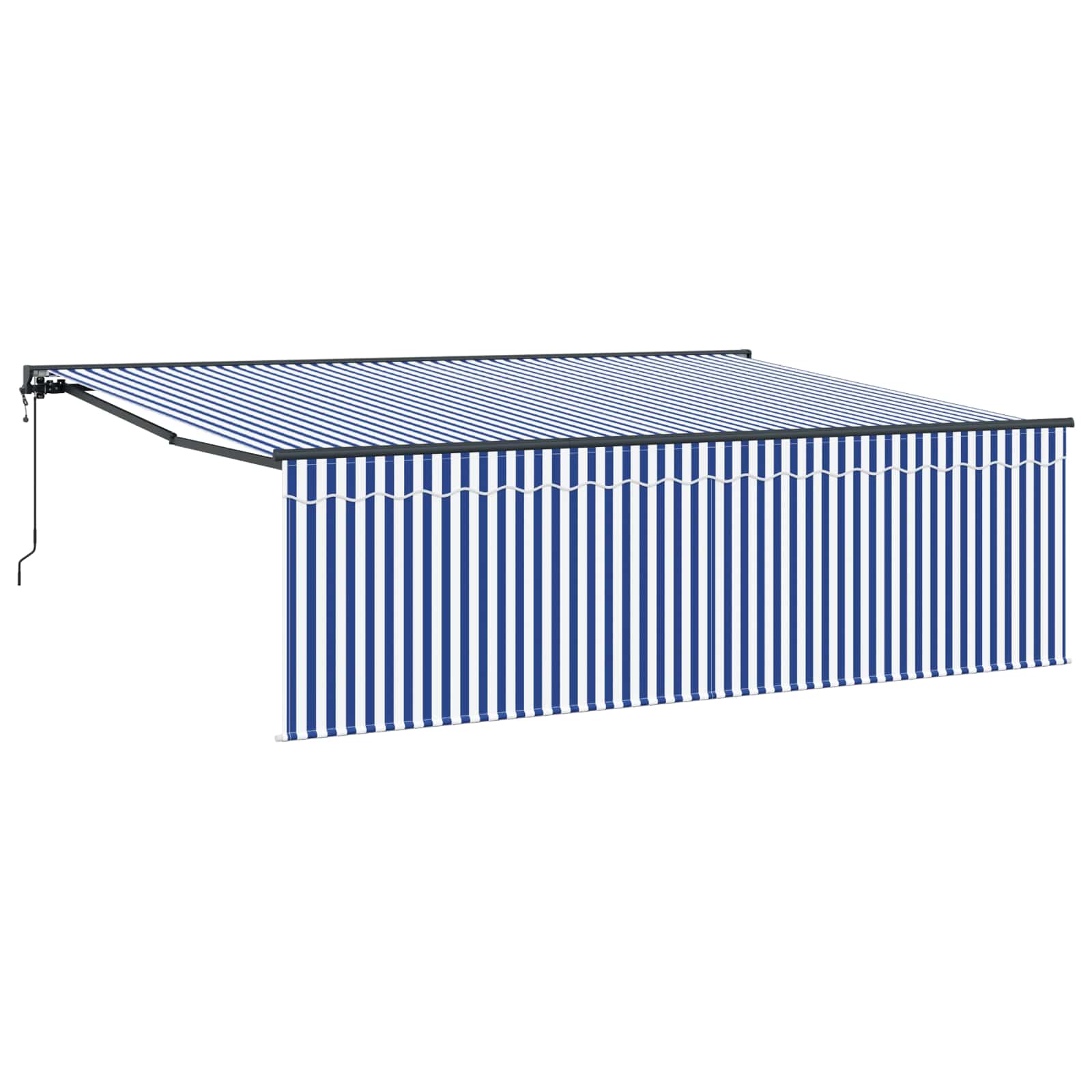 Kokkuvolditav varikatus Sinine ja Valge 400 × 300 cm