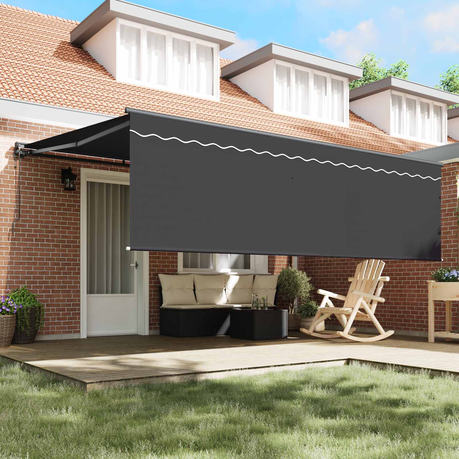 Kokkuvolditav varikatus Antratsiit 450 × 350 cm