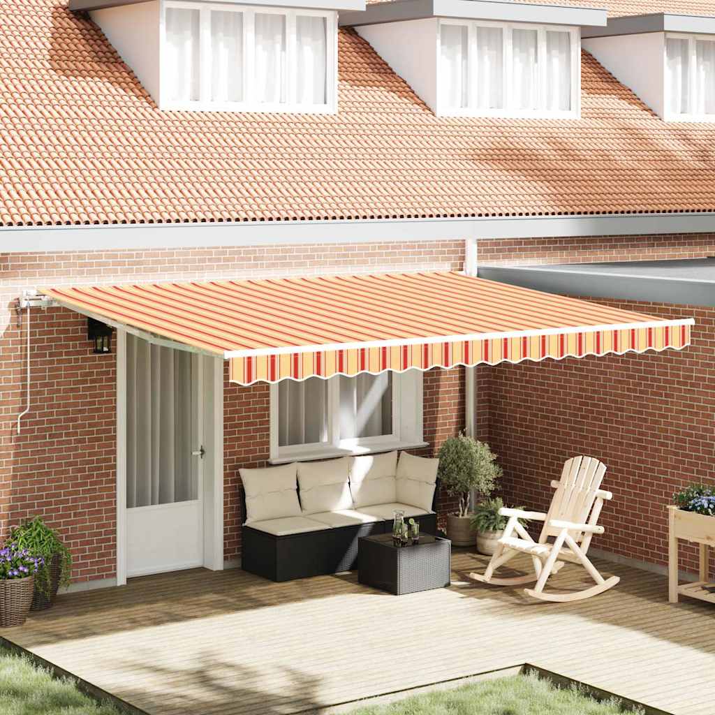 Kokkuvolditav varikatus Kollane ja oranž 450 × 300 cm
