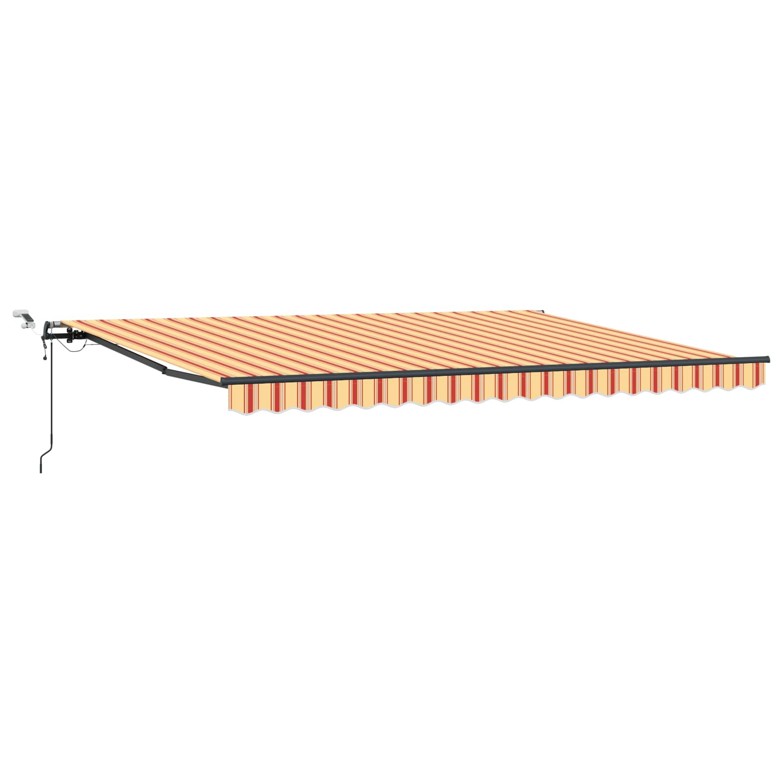 Kokkuvolditav varikatus Kollane ja oranž 450 × 300 cm Polüester