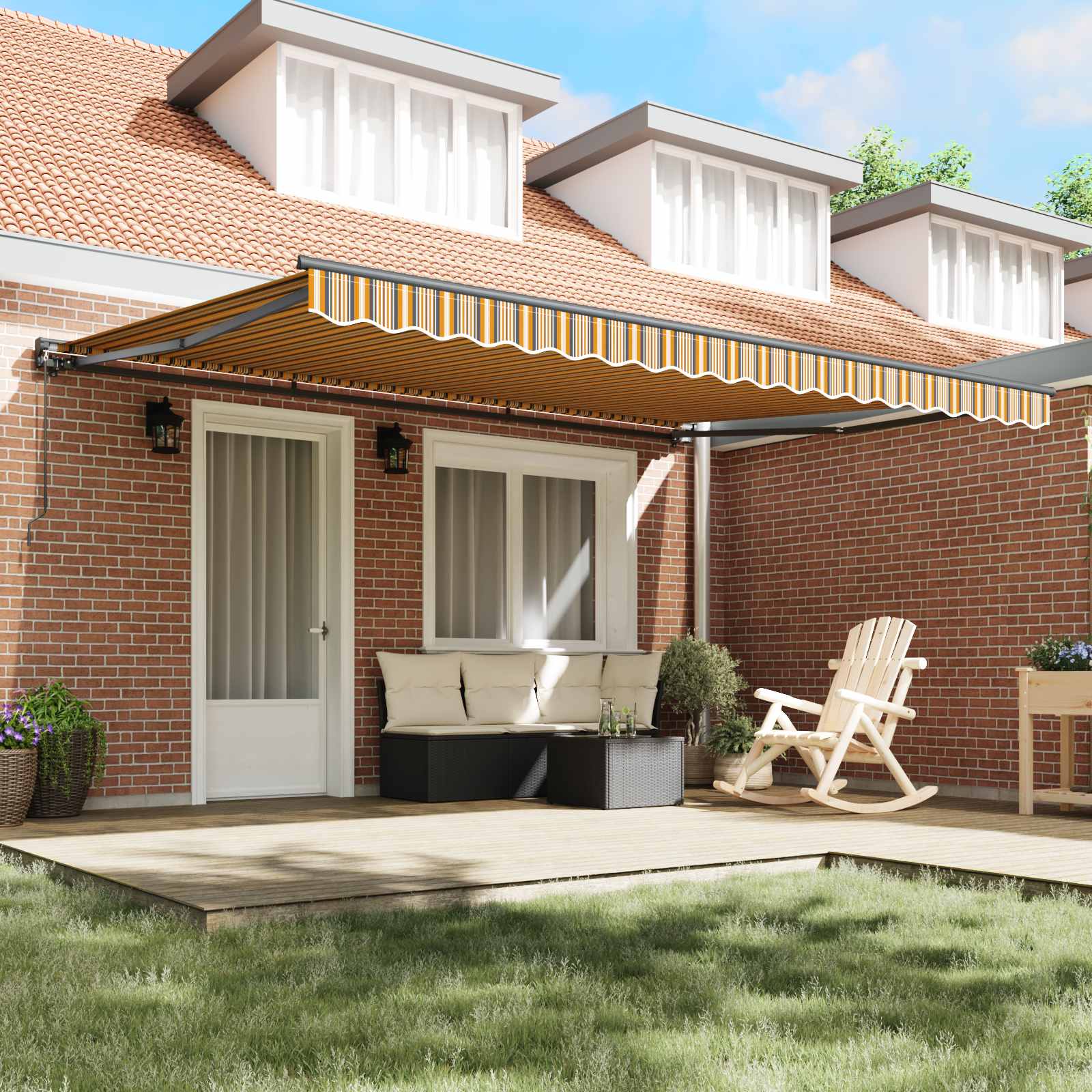 Kailastud raam Kollane ja Hall 450 × 300 cm