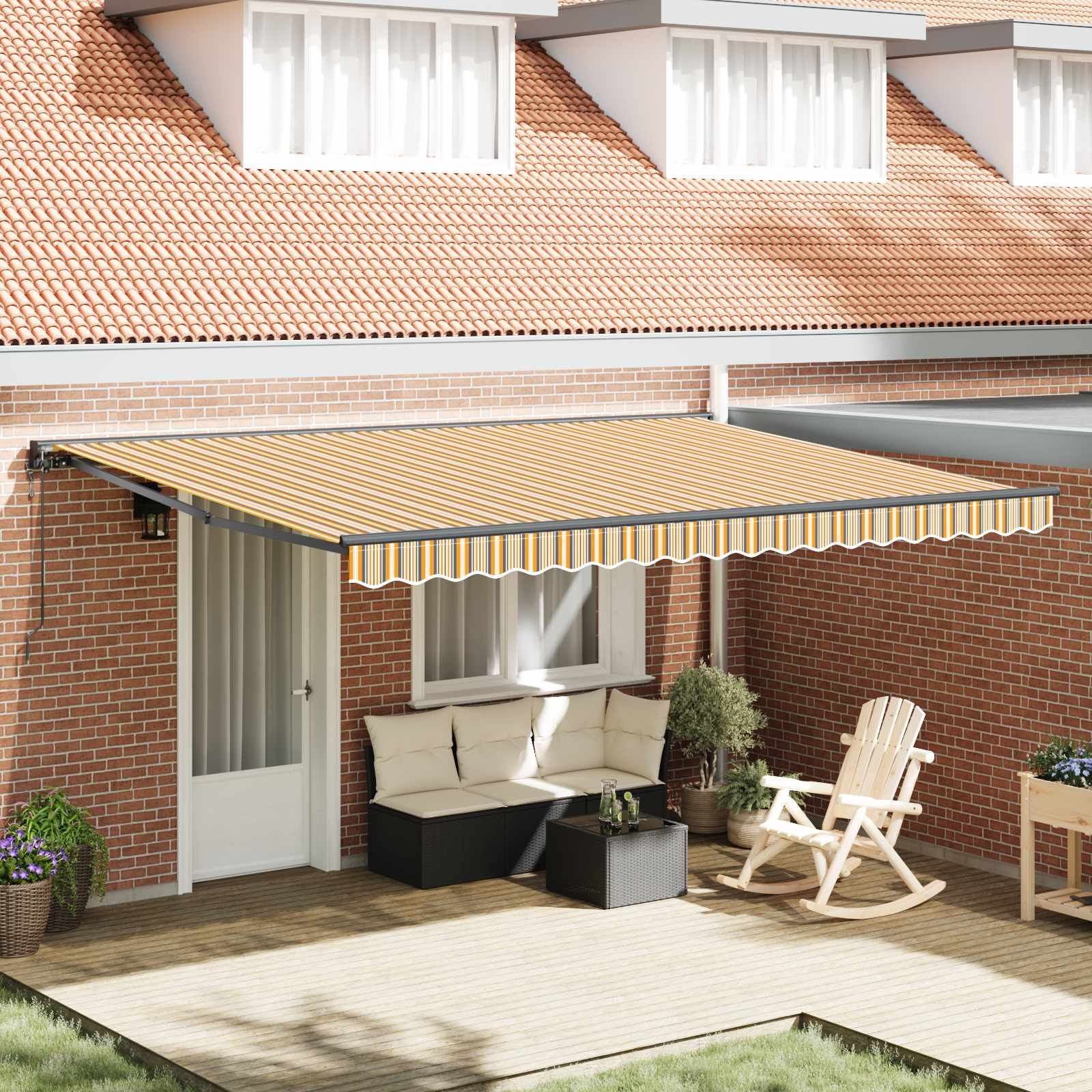 Kailastud raam Kollane ja Hall 450 × 300 cm