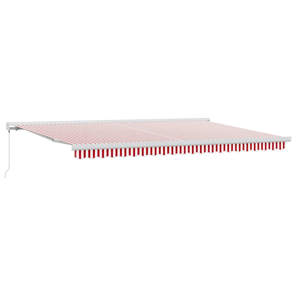 Kokkuvolditav varikatus Punane ja valge 500 × 300 cm