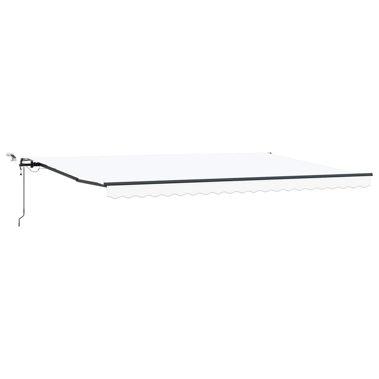 Kokkuvolditav varikatus Valge 500 × 350 cm Polüester