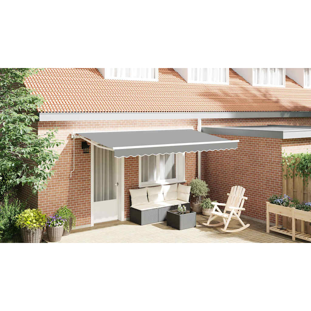 Electric Awning Frame 4 x 2 m Valge Pulbervärvitud alumiinium