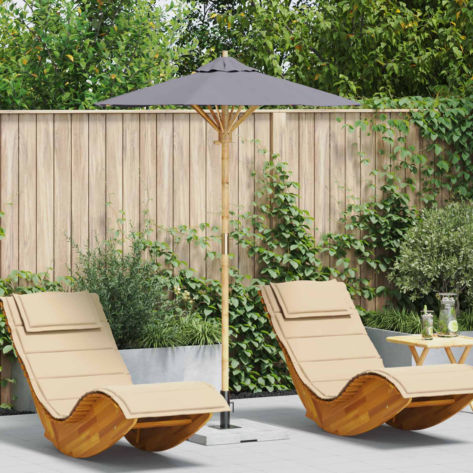 Aedapara Ümmargune Ø 150 x 210 cm Bambus Tumehall