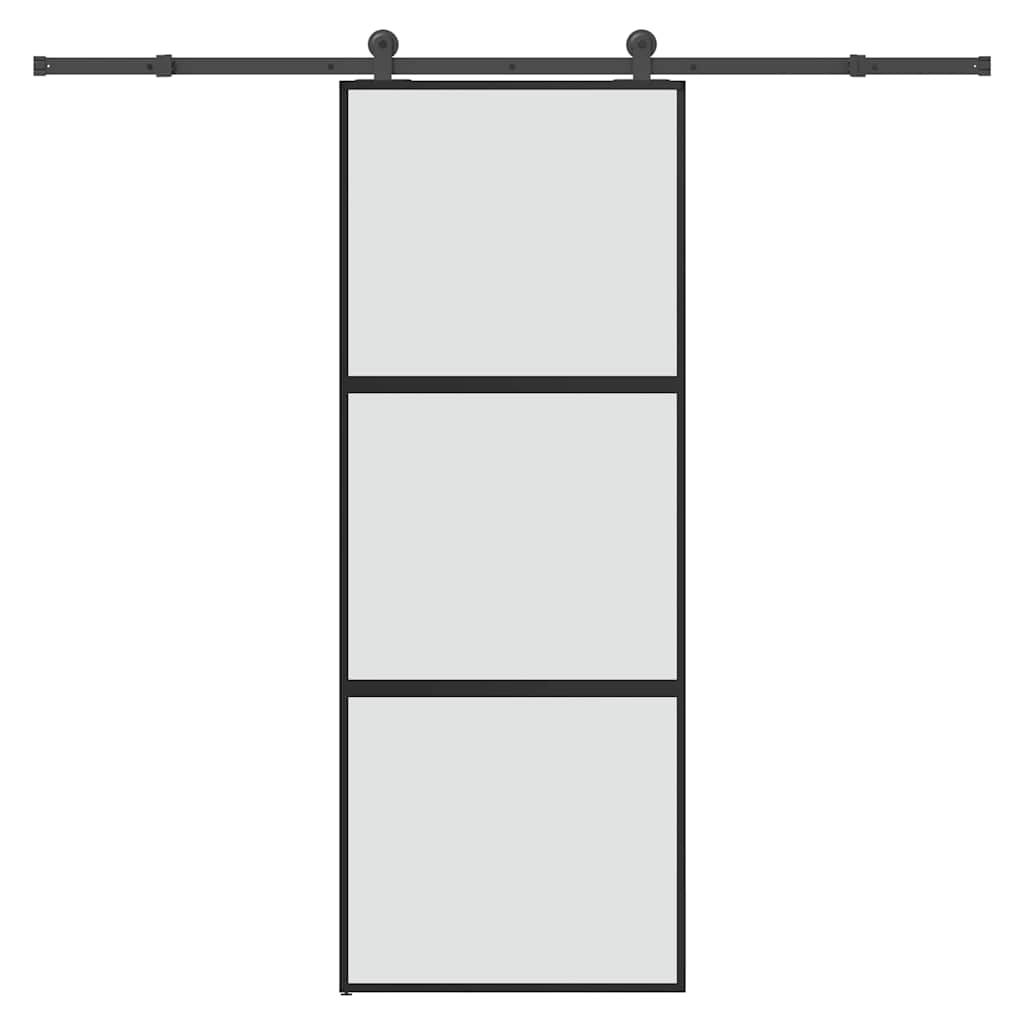 Lükanduks koos riistvara komplektiga 76x205 cm karastatud klaas