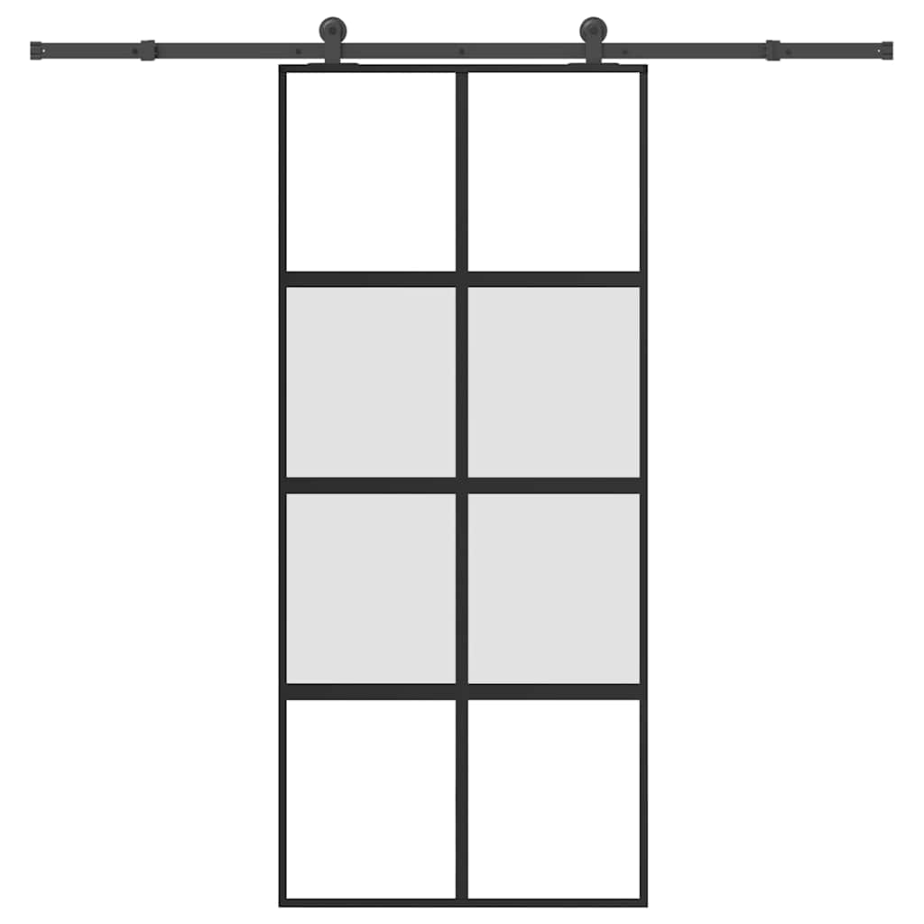 Lükanduks riistvarakomplektiga 90x205 cm karastatud klaas