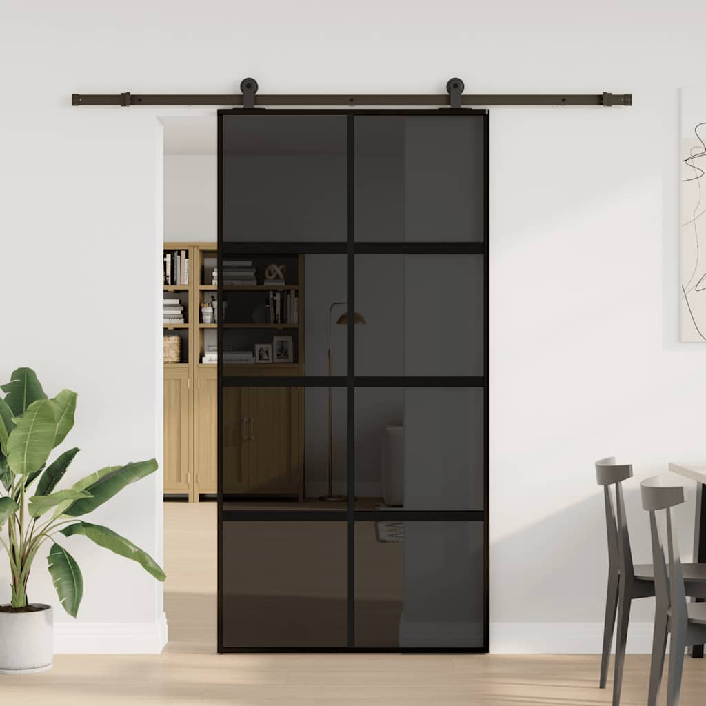 Lükanduks riistvara komplektiga 102,5x205cm karastatud klaasist