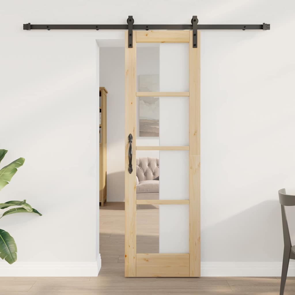 Libisev uks ORKDAL Looduslik ja must 61 x 198,5 cm