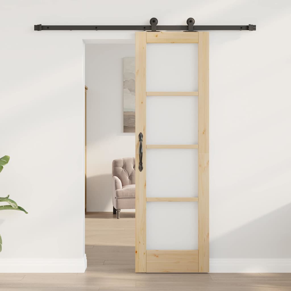 Libisev uks ORKDAL 61 x 198,5 cm Soe männipuit ja klaas