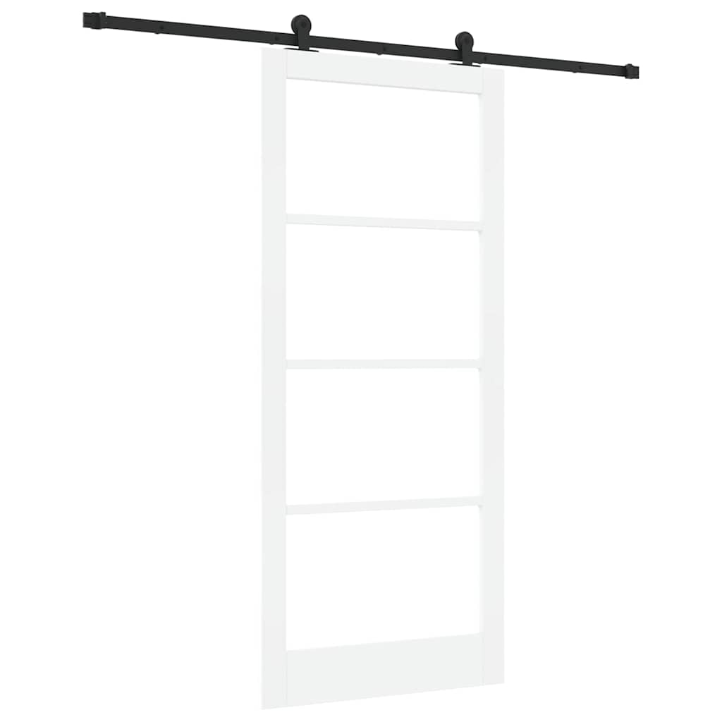 Libisev uks ORKDAL Valge 93 x 211 cm Soe männipuit ja klaas