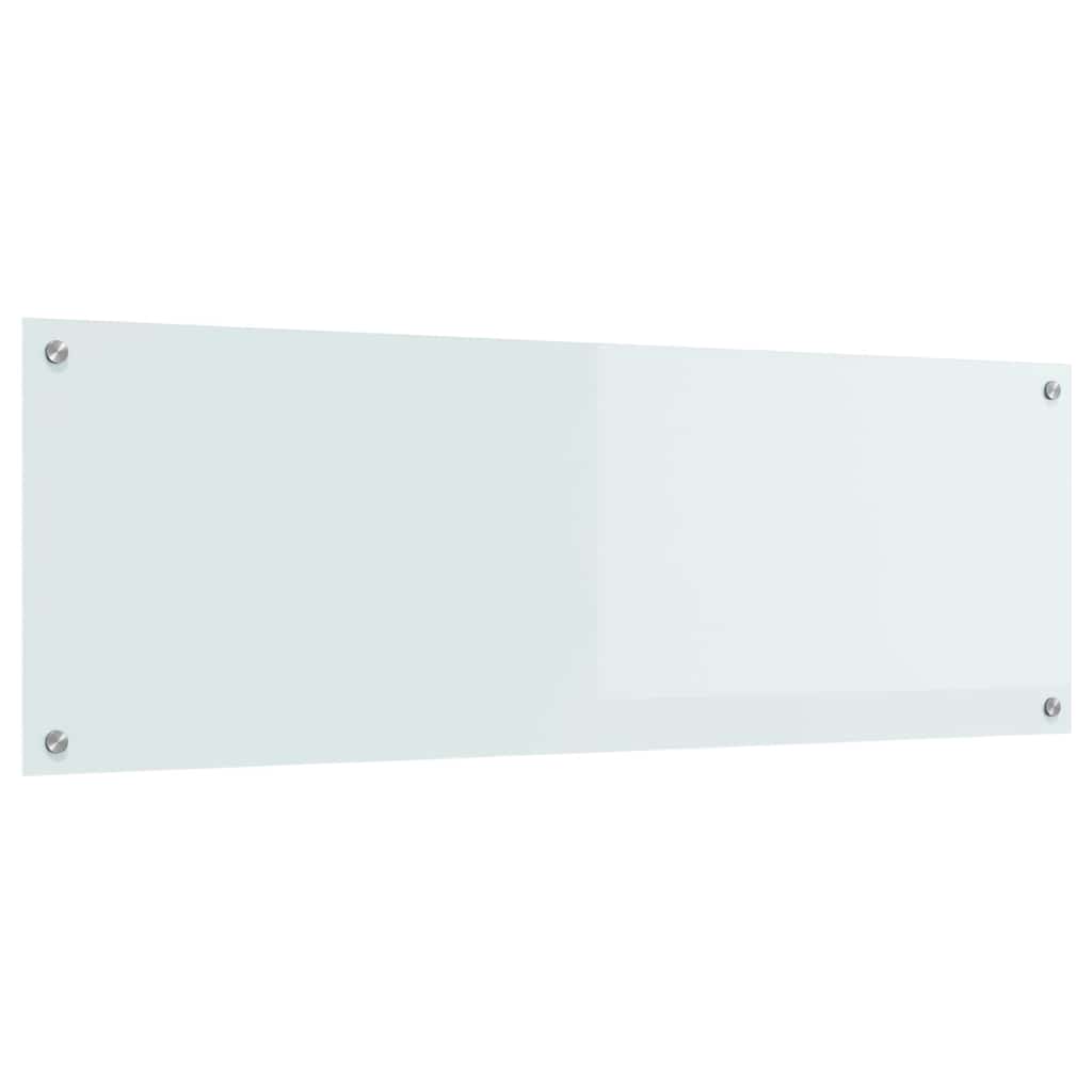 Köögiseina paneel Valge 120 x 40 cm karastatud klaas