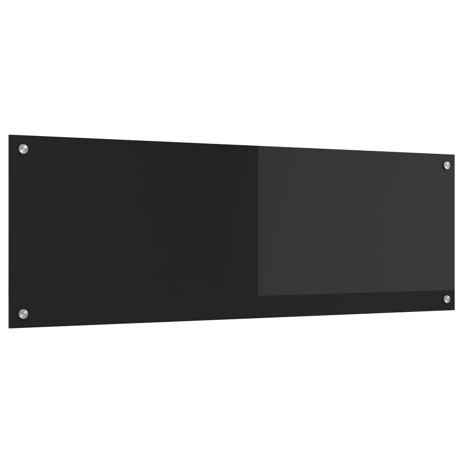 Köögiseina paneel Must 120 x 40 cm karastatud klaas