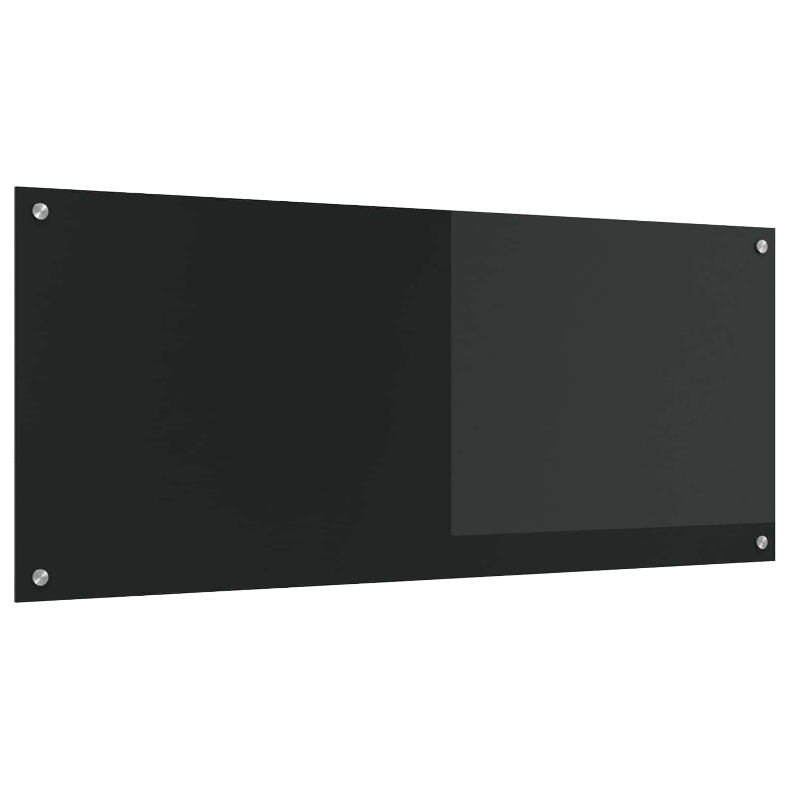 Köögiseina paneel Must 120 x 50 cm karastatud klaas