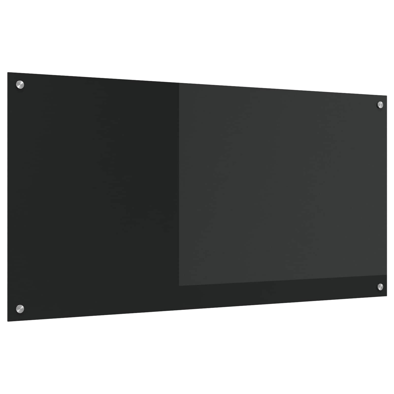 Köögiseina paneel Must 120 x 60 cm karastatud klaas