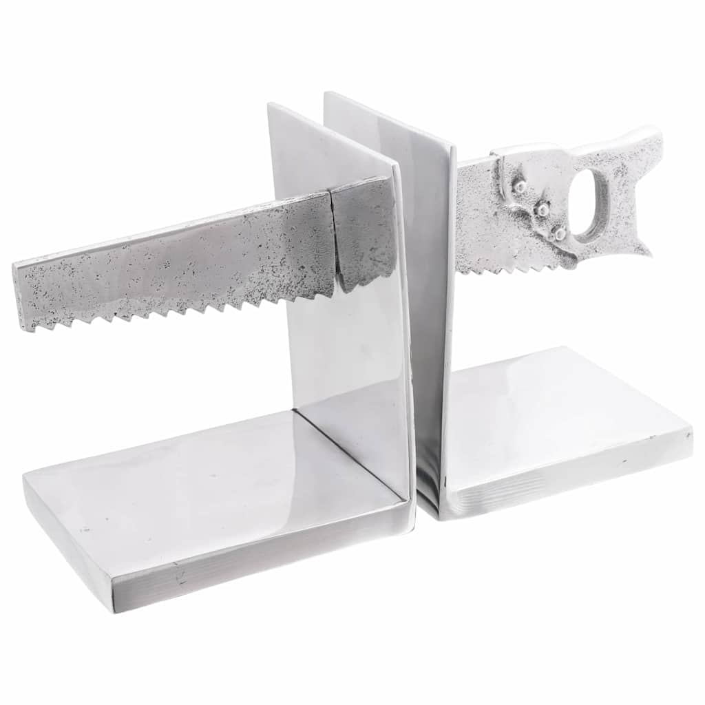 Raamatutoed 2 tk Hõbedane 11 x 14 x 17,5 cm Alumiinium