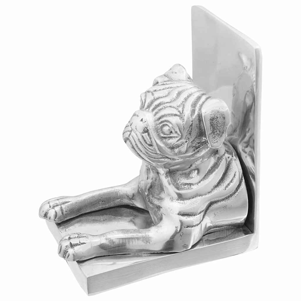 Raamatutoed 2 tk Hõbedane 12 x 15 x 18 cm Alumiinium