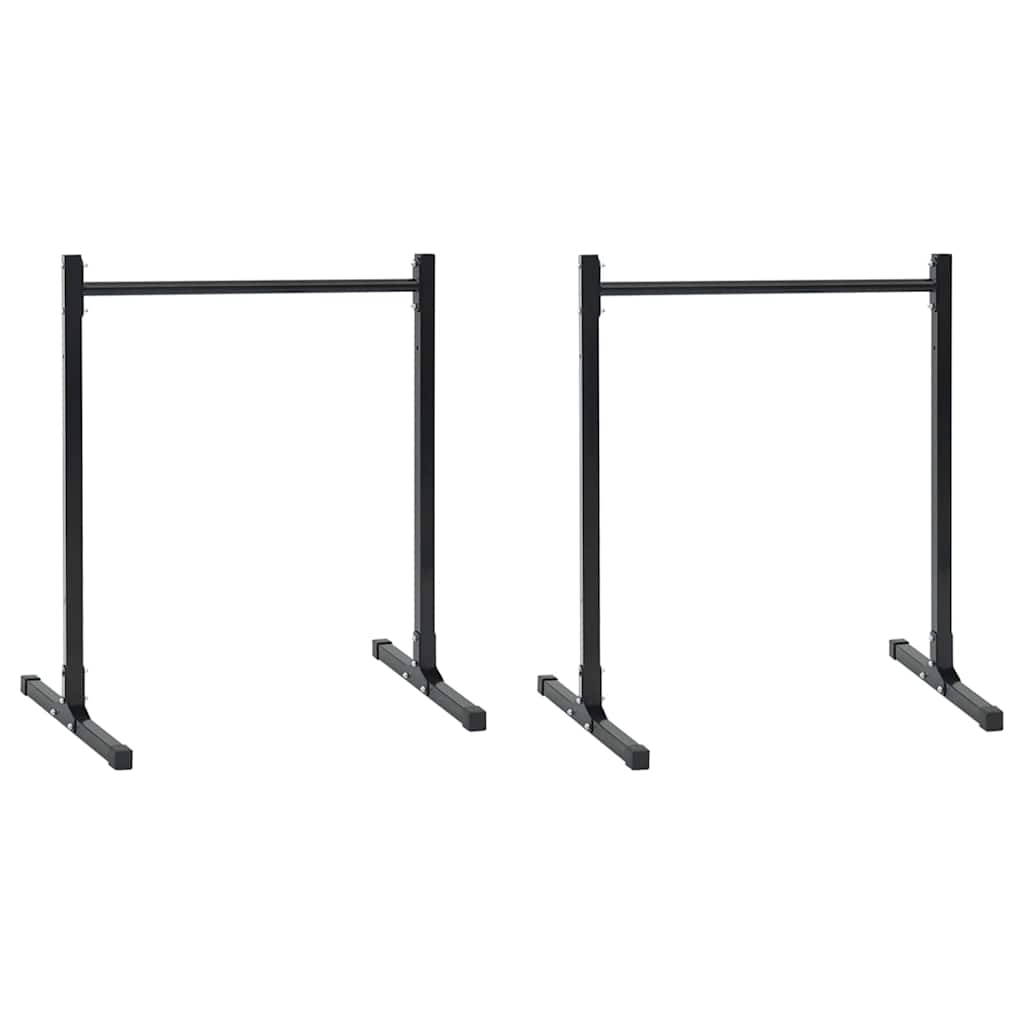 Dipijaam 2 tk Must 55 x 90 x 104.5 cm Pulbervärvitud teras