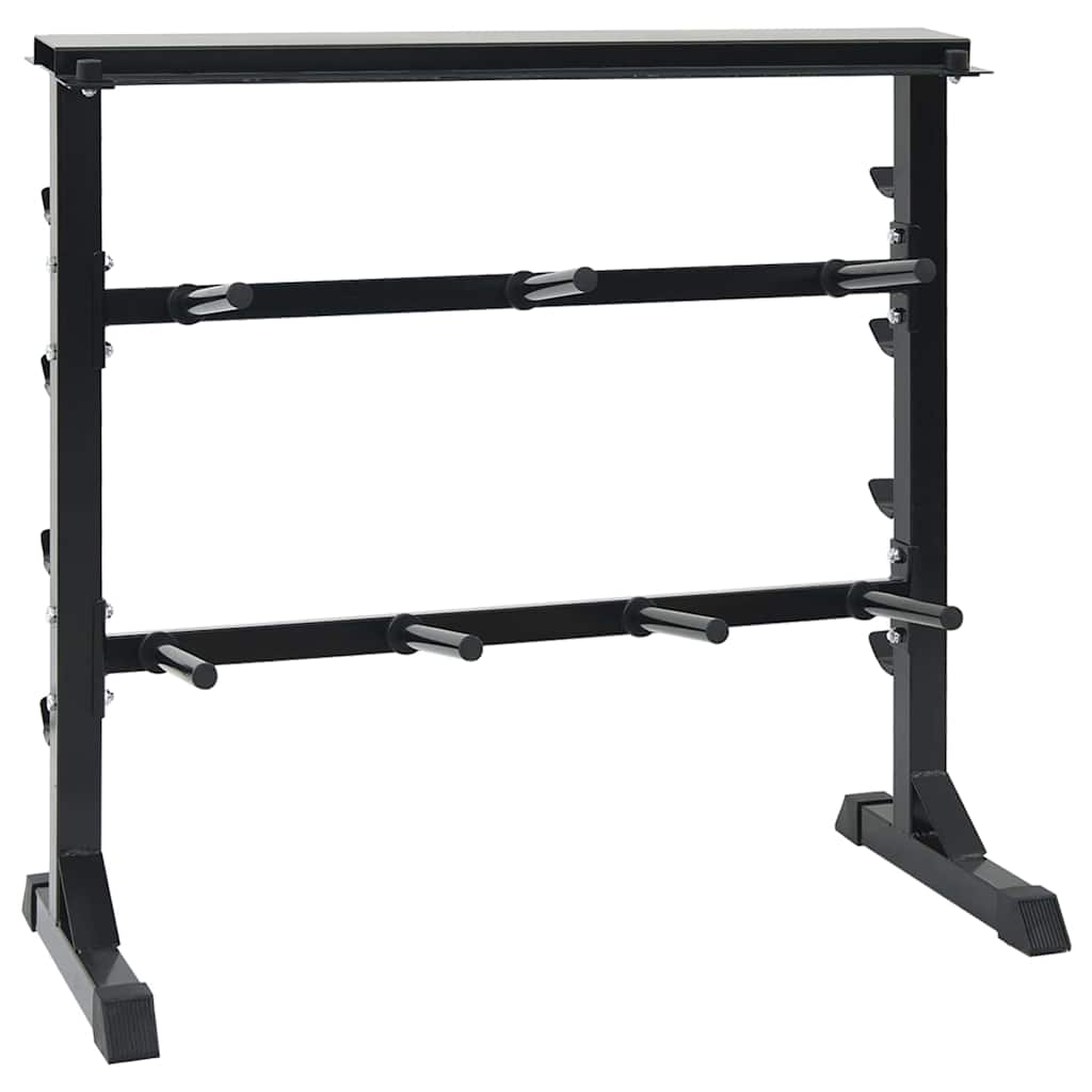 Käe raskuste riiul Must 99 x 45 x 95,5 cm Pulbervärvitud teras