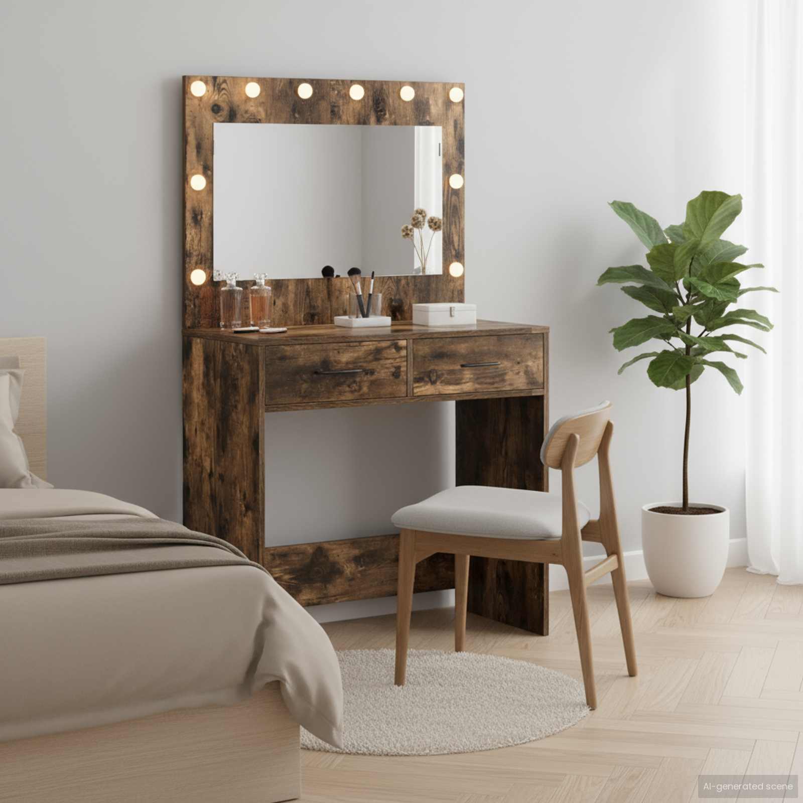 Riietumislaud Suitsetatud tamm 78,5 x 41 x 135 cm Tehispuit