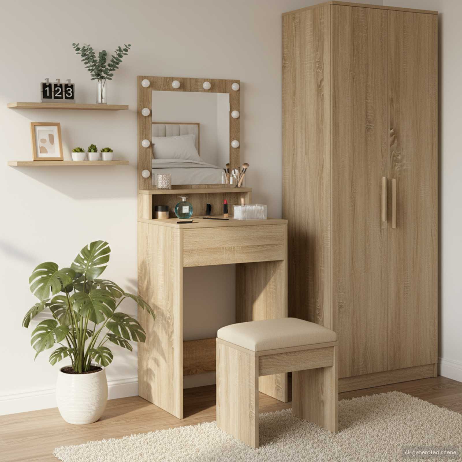 Riietumislaud Sonoma tamm 50 x 41 x 135 cm Tehispuit