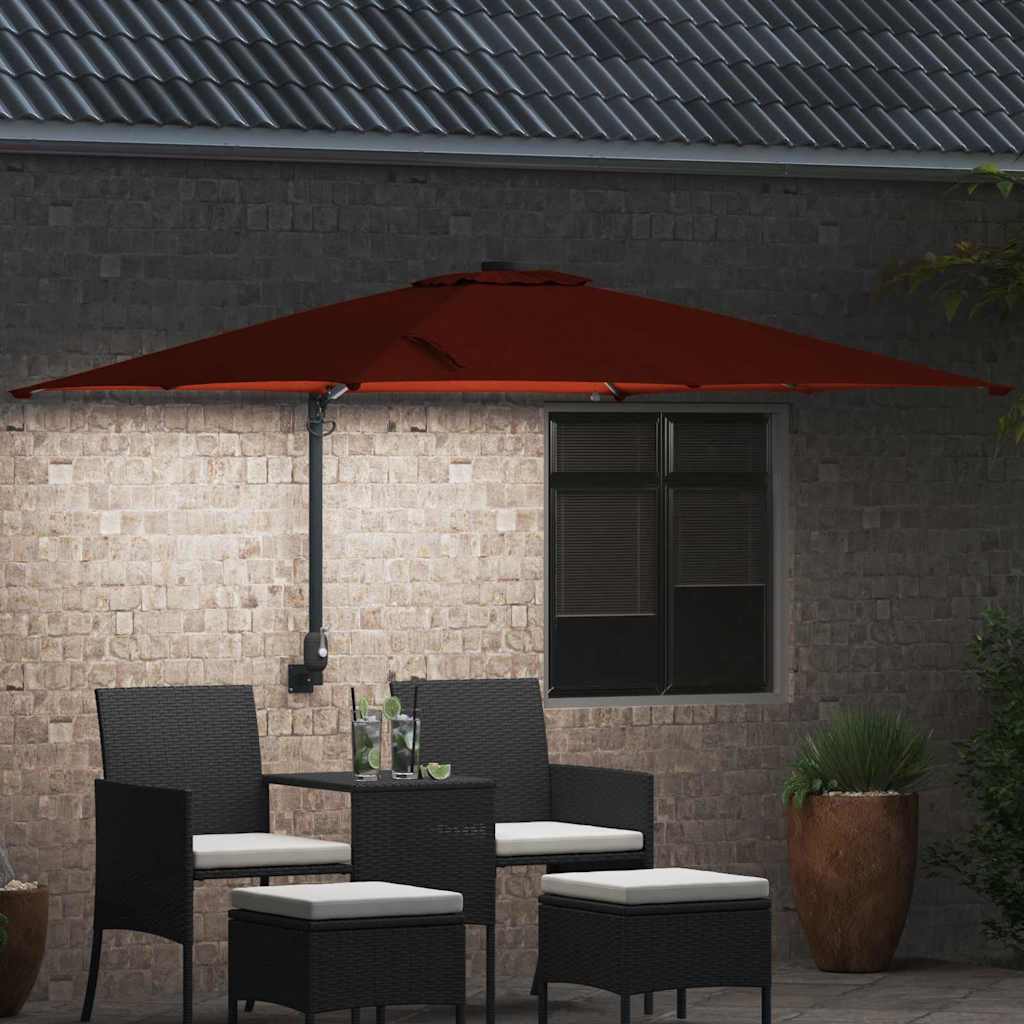 Aedapara Terrakota 248,5 x 247,5 x 160 cm Polüester ja teras