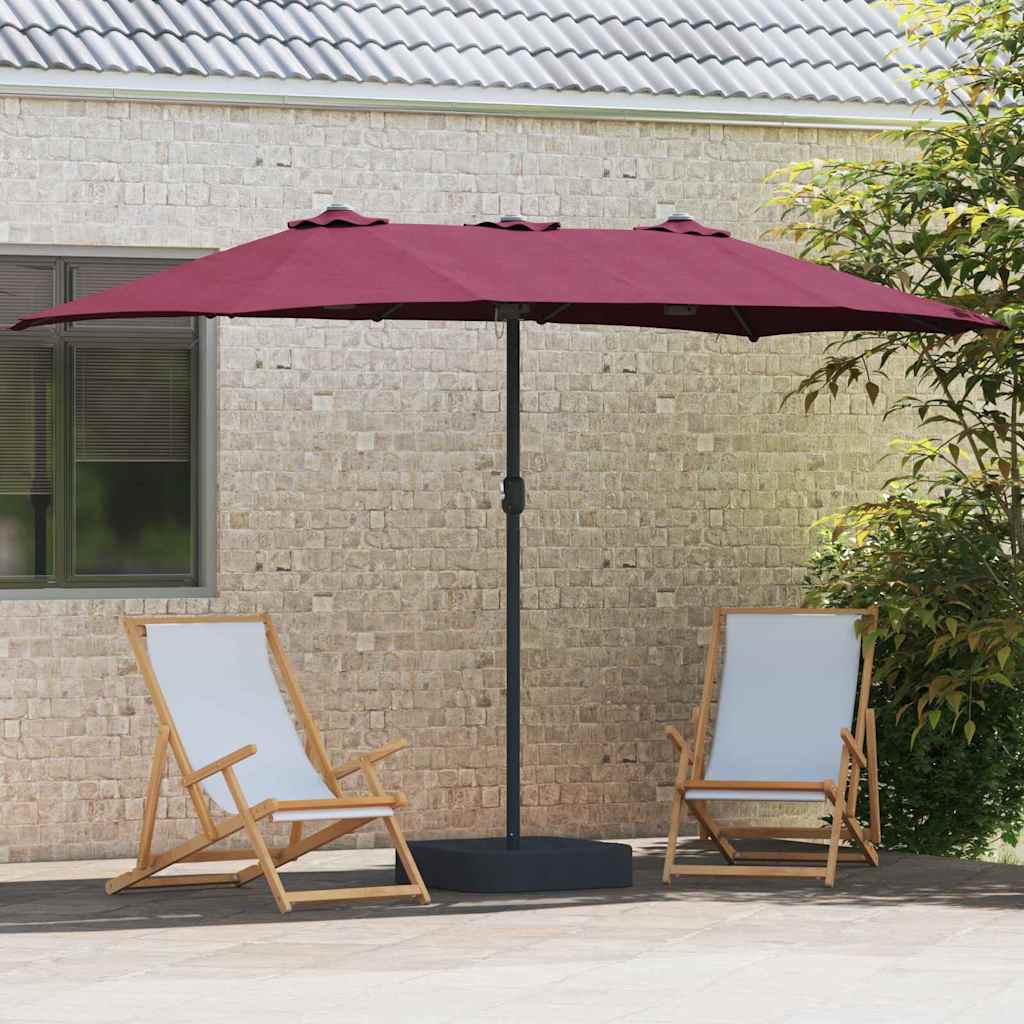Aedapara 385 x 209 x 244 cm Polüester ja teras Bordeaux punane