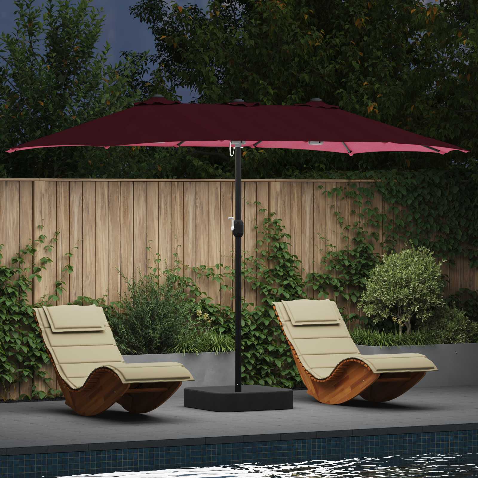 Aedapara Bordeaux punane 385 x 209 x 244 cm Polüester