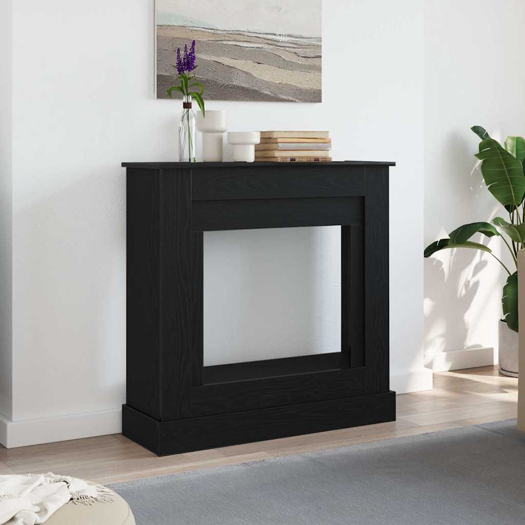 Kaminaümbrus Must Tamm 90x30x90 cm Engineered Wood