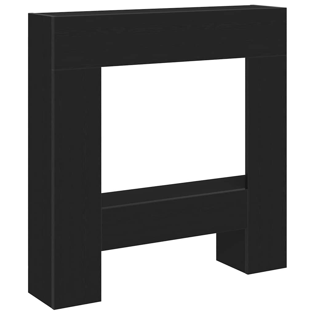 Kaminaümbrus must tamm 81x18x82 cm Engineered Wood