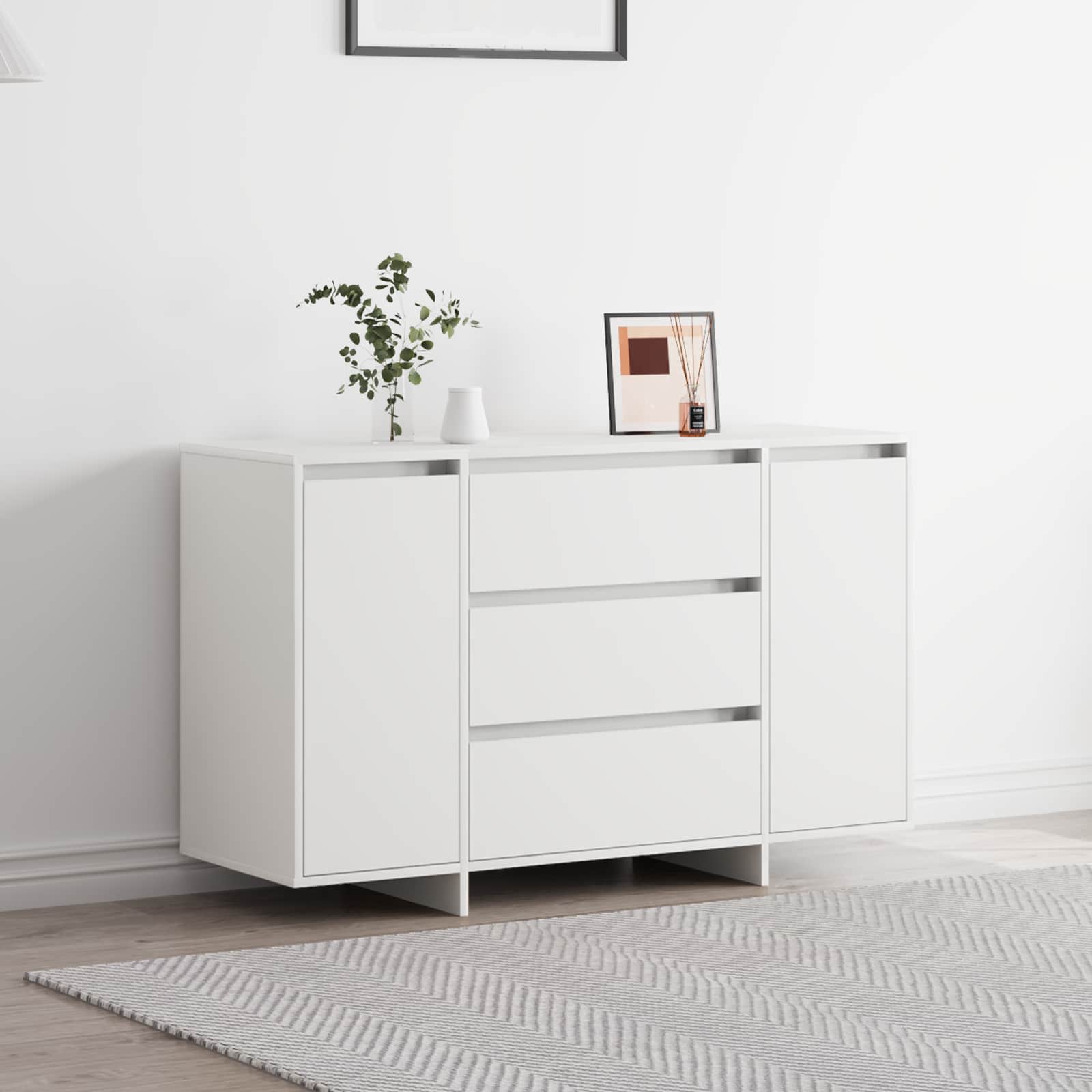 Kõide sahtliga Valge 120 x 41 x 75 cm Tehispuit