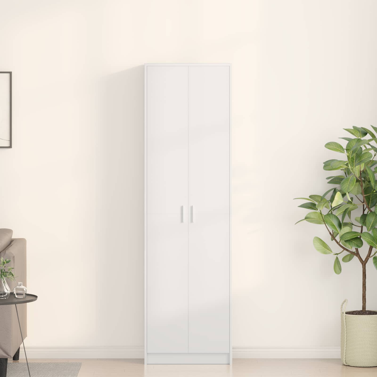 Garderoobikapp Valge 55 x 25 x 189 cm Tehispuit