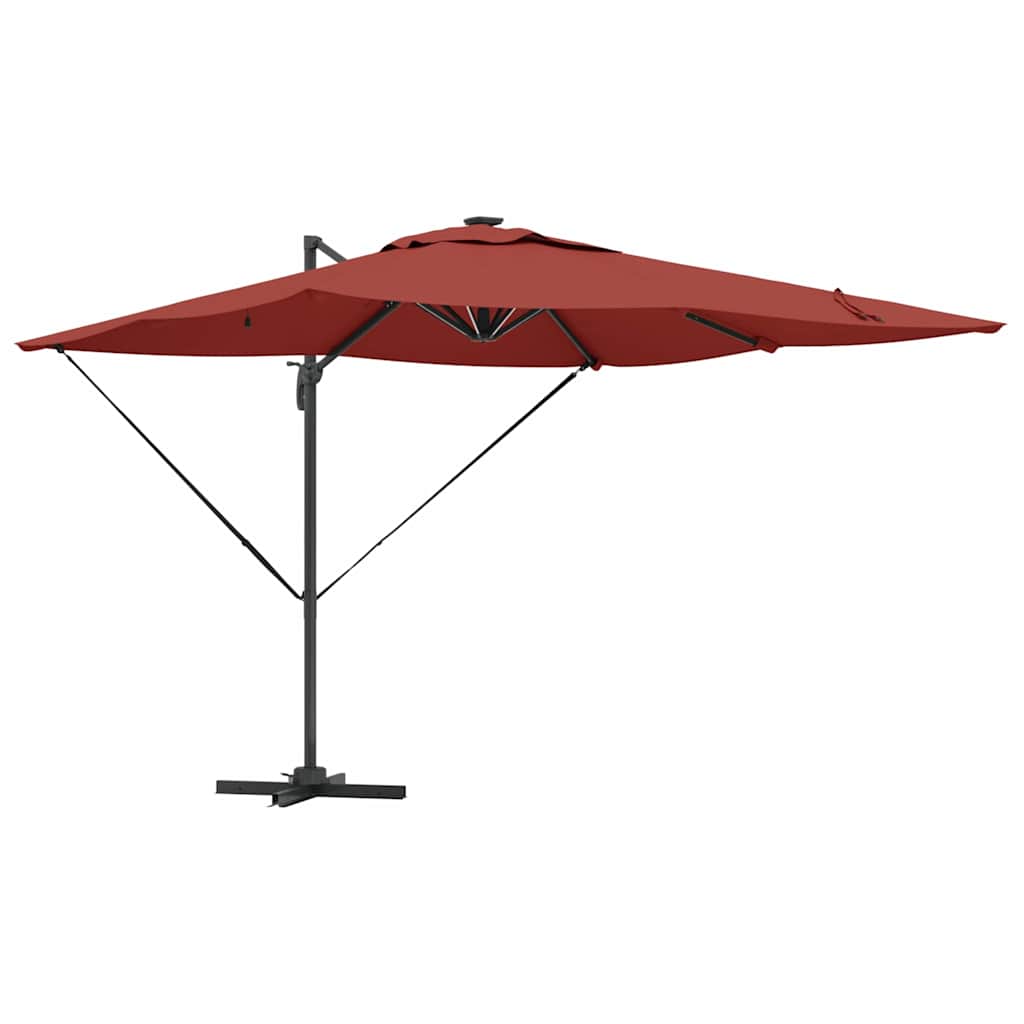 Päikesevari LED -ribatuledega Terrakota 286 x 284 x 270 cm