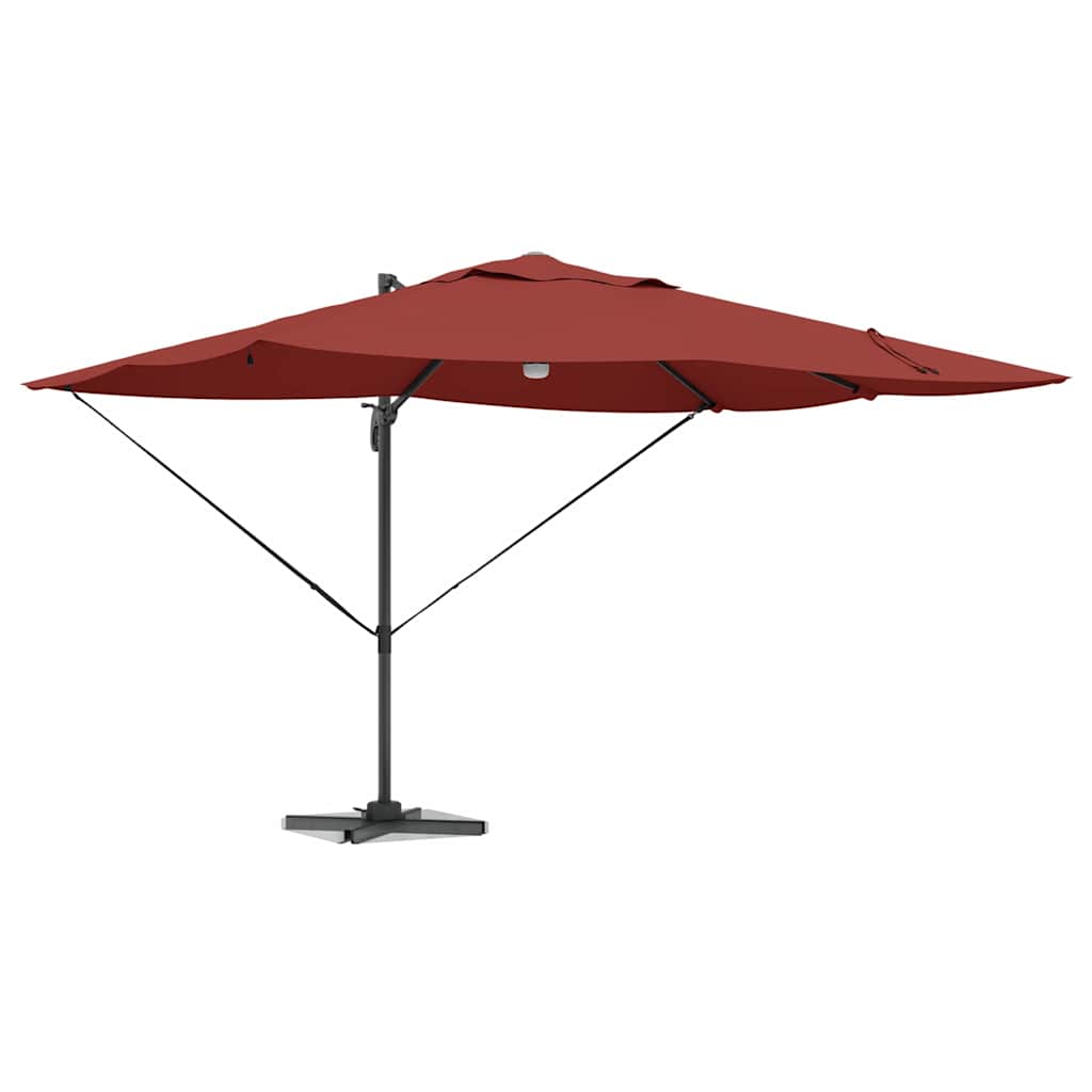 Päikesevari LED -ribatuledega Terrakota 351 x 250 x 253 cm