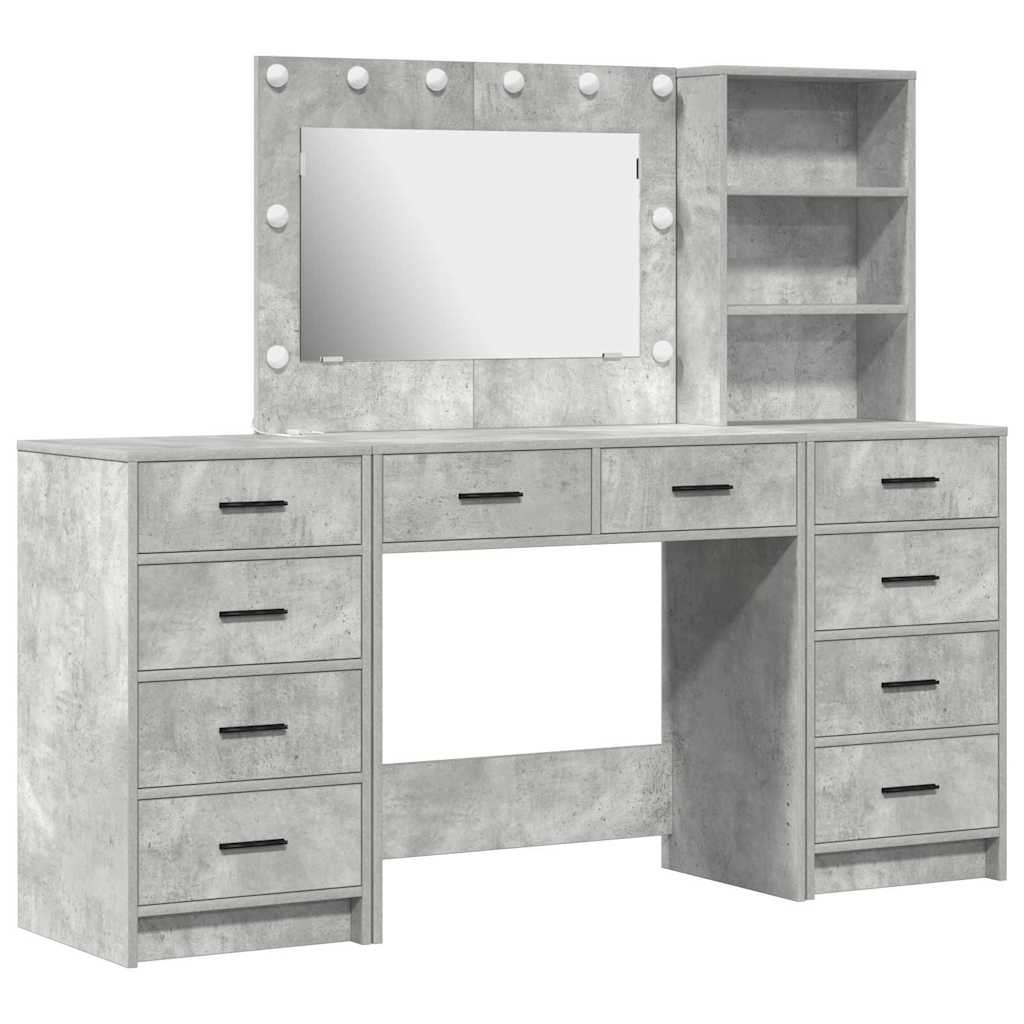 Riietumislaud 3 tk Betoonhall 78,5 x 41 x 135 cm Tehispuit