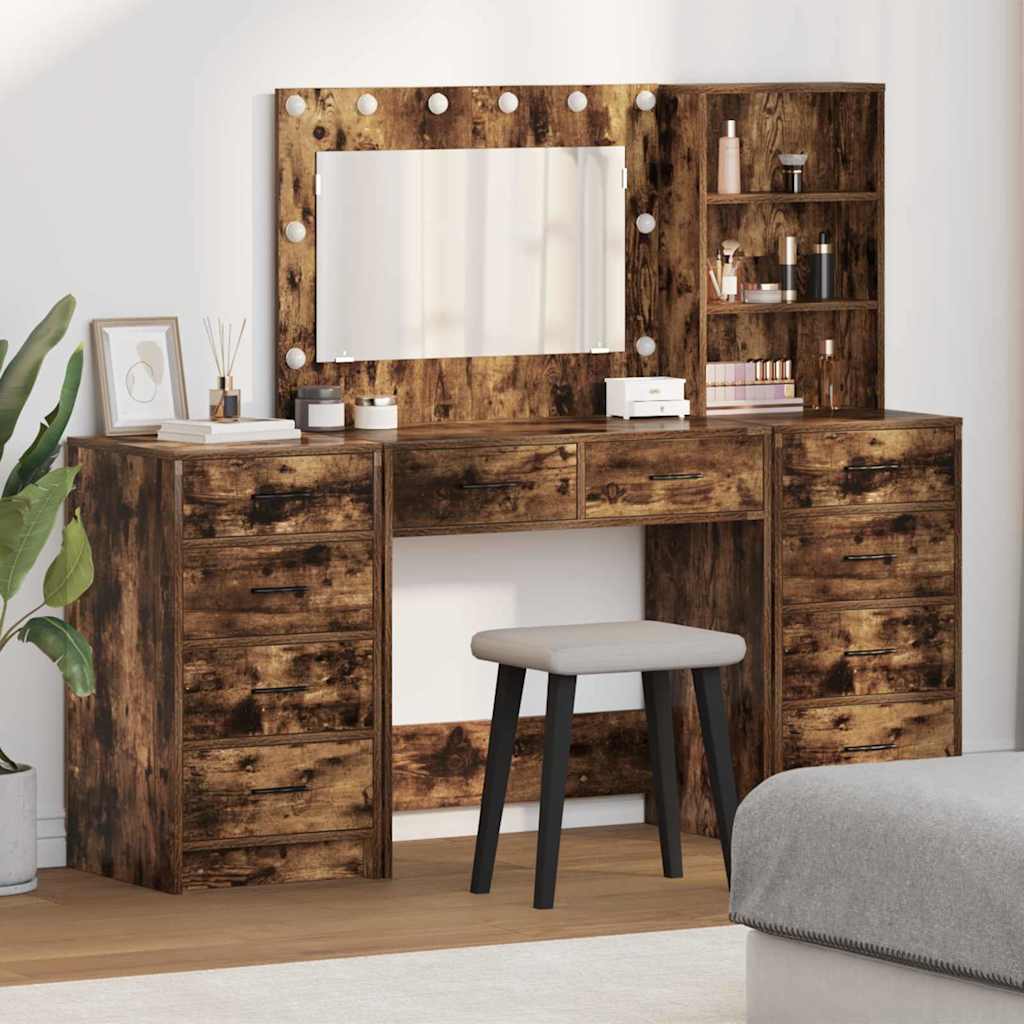 Riietumislaud 3 tk Suitsetatud tamm 78,5 x 41 x 135 cm