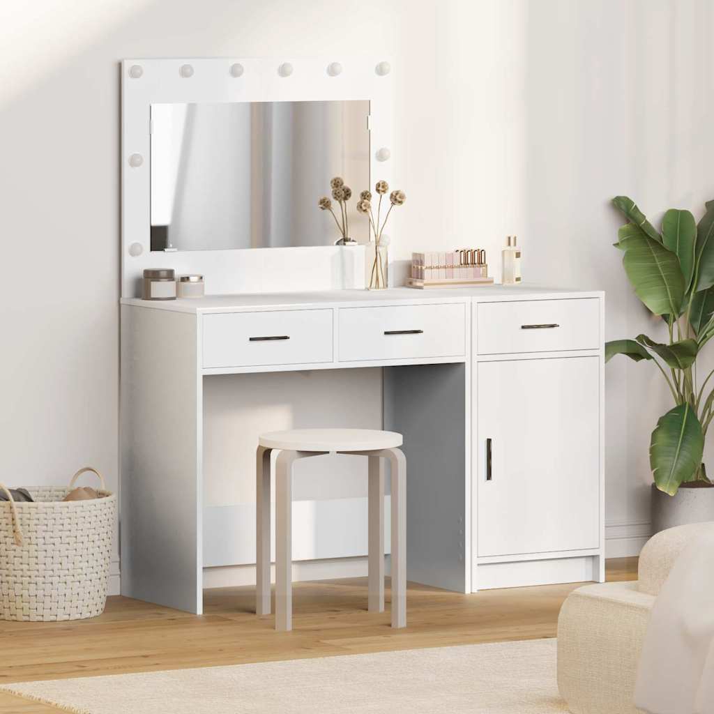 Riietumislaud 2 tk Valge 40 x 41 x 75 cm Tehispuit