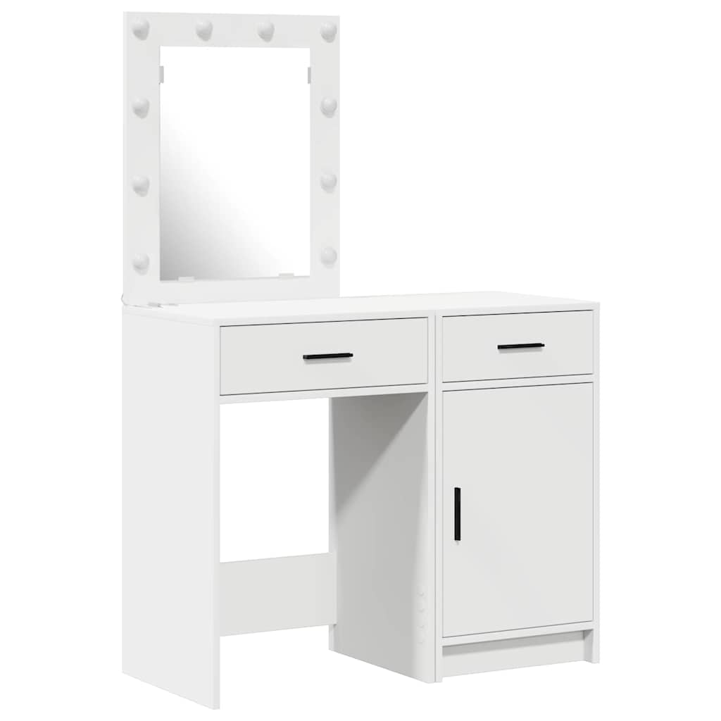 Riietumislaud 2 tk Valge 50 x 41 x 135 cm Tehispuit