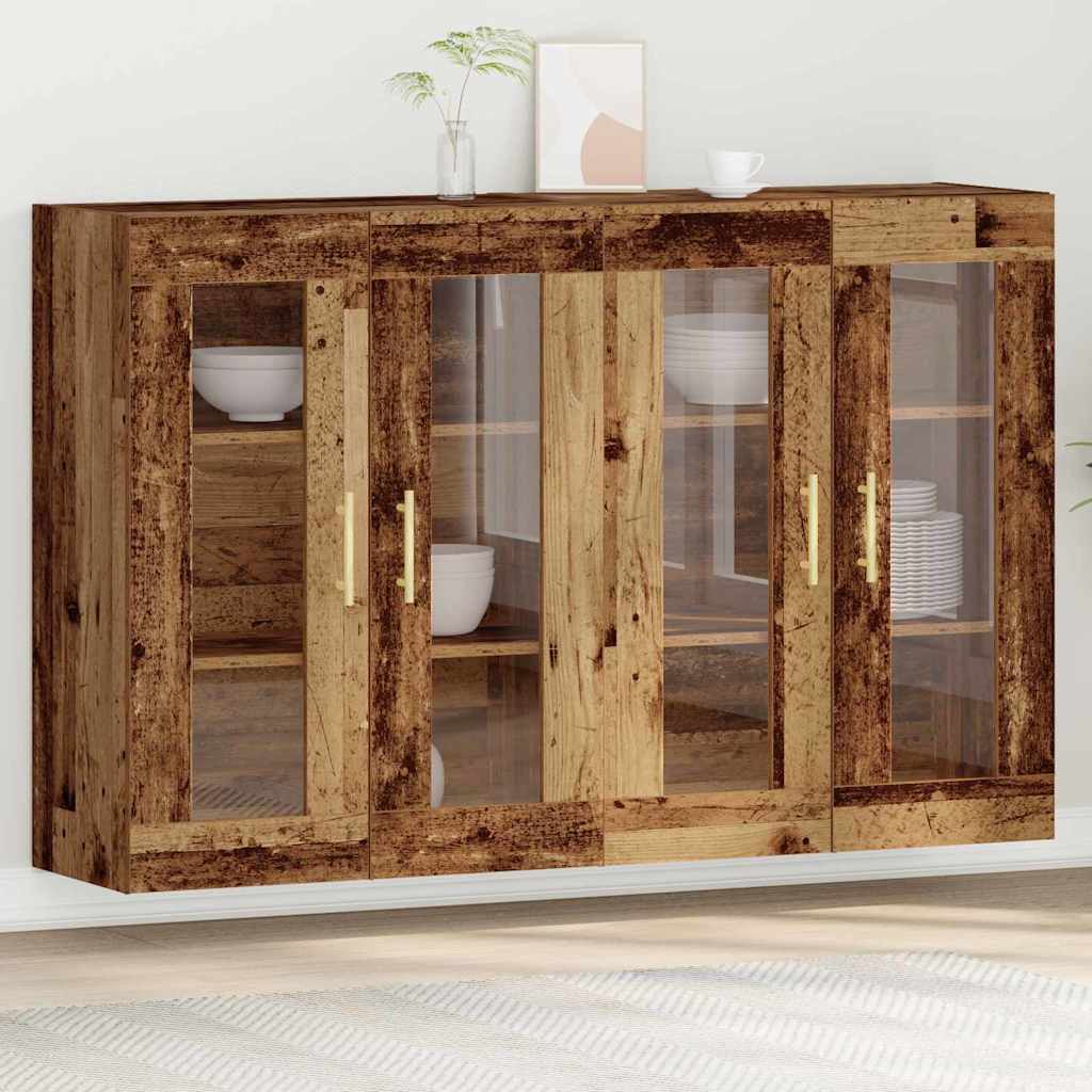 Seinakapid 2 tk Vana puit 69,5 x 34 x 90 cm Tehispuit