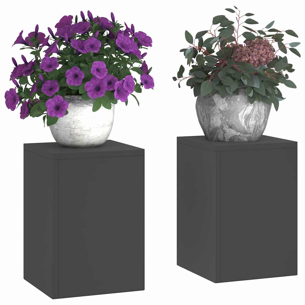 Taimede alus 2 tk Must 24 x 24 x 35 cm Külmvalmistatud teras