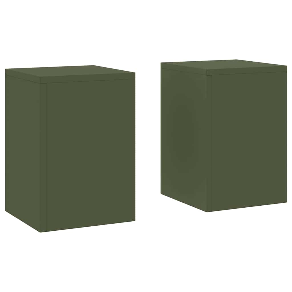 Taimede alus 2 tk Oliiviroheline 24 x 24 x 35 cm