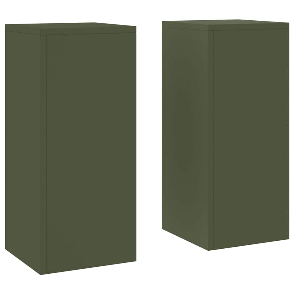 Taimede alus 2 tk Oliiviroheline 24 x 24 x 55 cm