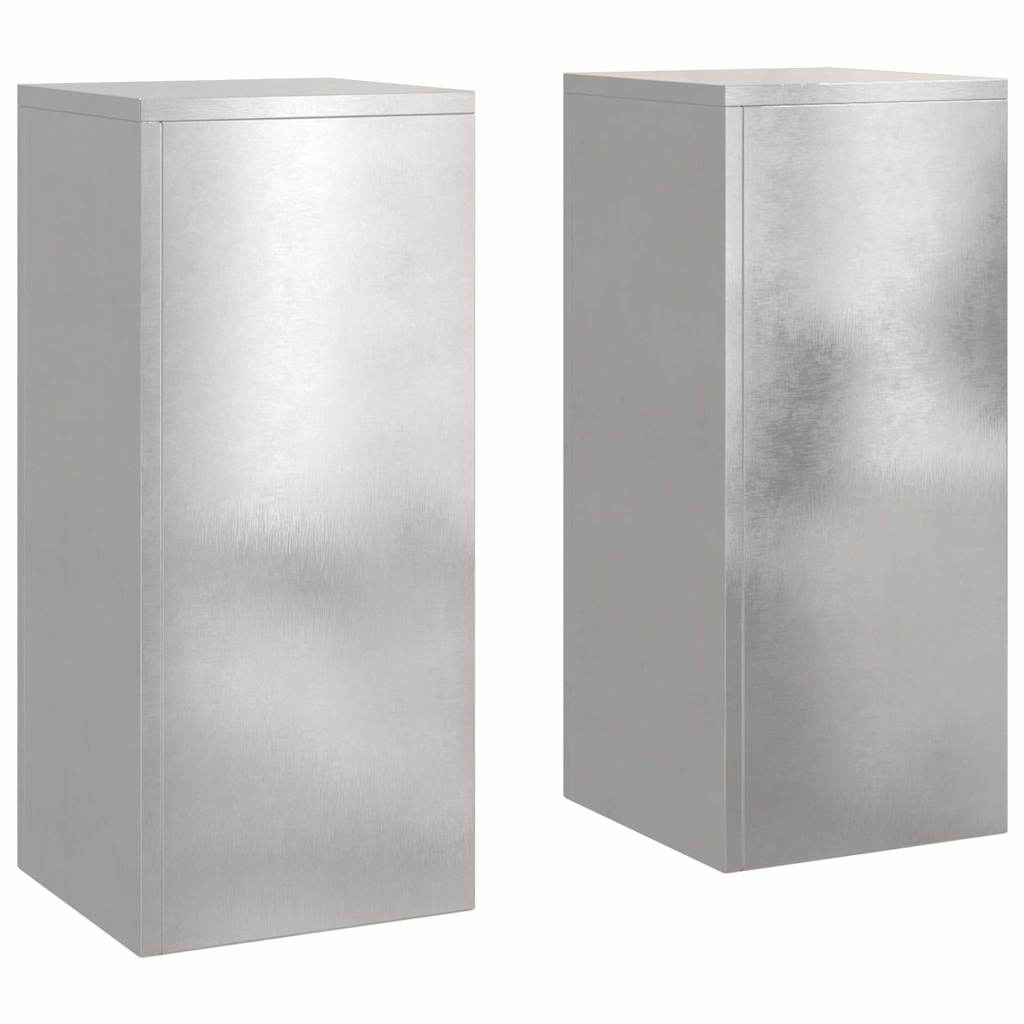 Taimede alus 2 tk Hõbedane 24 x 24 x 55 cm Roostevaba teras