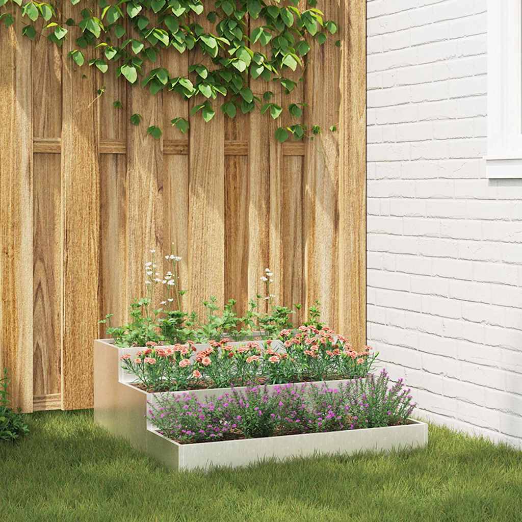 Aia istutuspot Hõbedane 90 x 90 x 35 cm Roostevaba teras