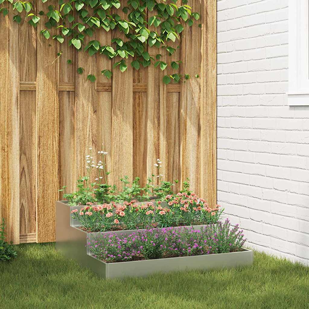Aia istutuspot Hõbedane 90 x 90 x 35 cm Tsinkteras