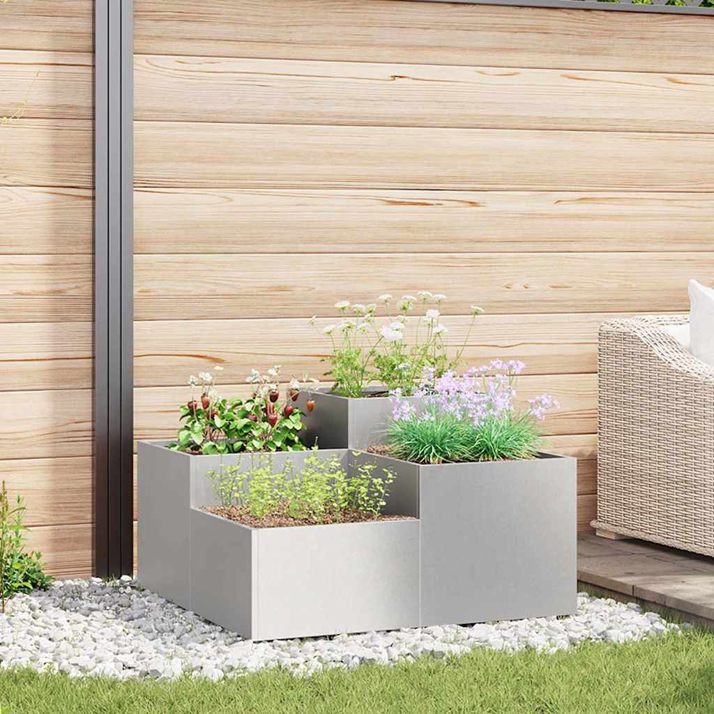 Aia istutuspot Hõbedane 100 x 100 x 48 cm Roostevaba teras