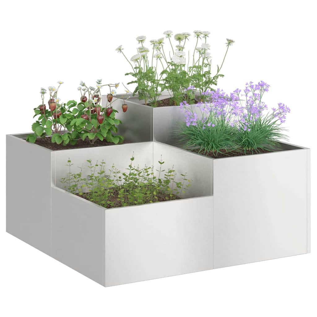 Aia istutuspot Hõbedane 100 x 100 x 48 cm Roostevaba teras