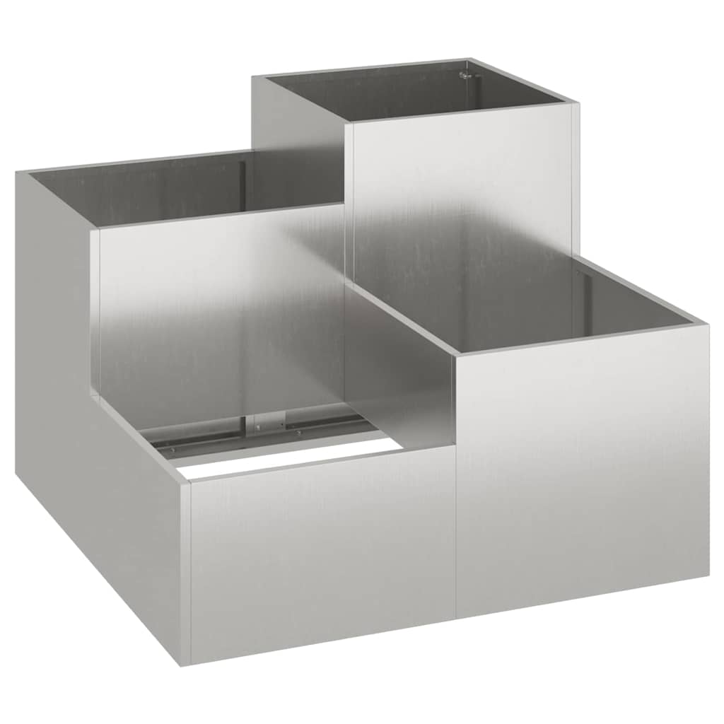 Aia istutuspot Hõbedane 80 x 80 x 60 cm Roostevaba teras