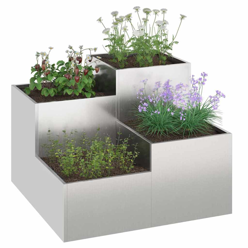 Aia istutuspot Hõbedane 80 x 80 x 60 cm Roostevaba teras